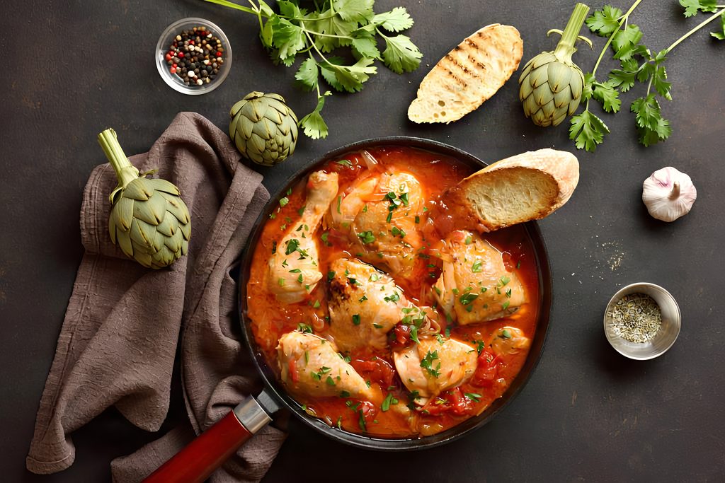 Chicken with Artichokes and Tomatoes