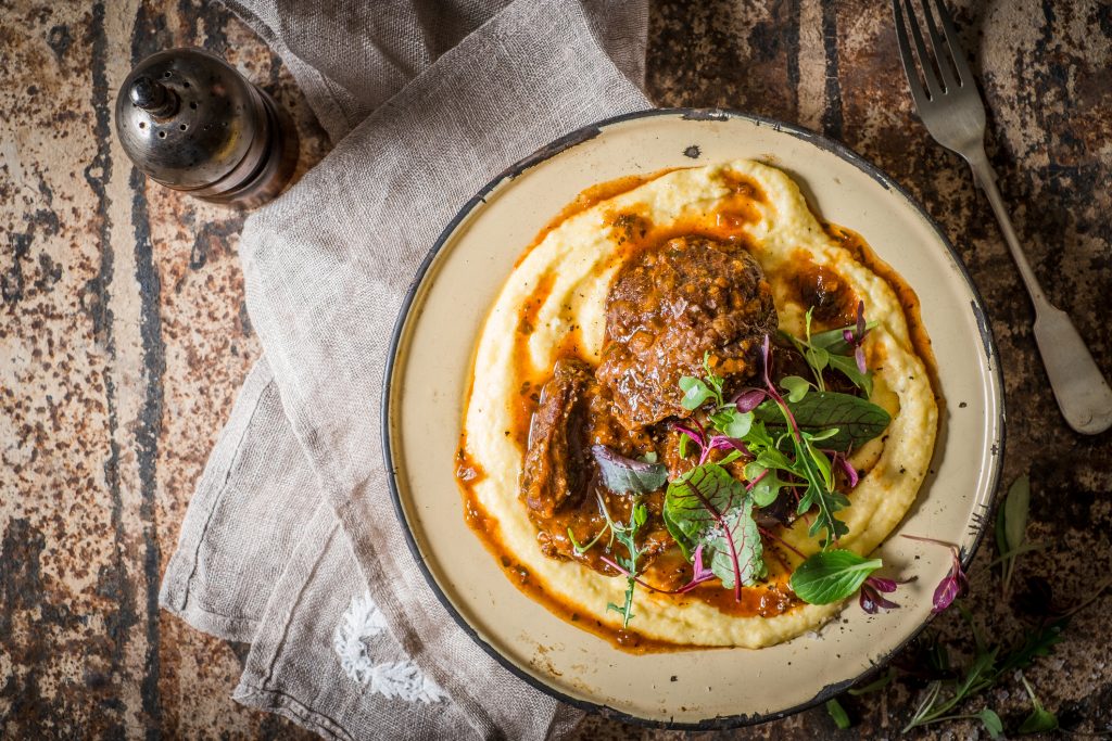 Polenta and sausage ragu