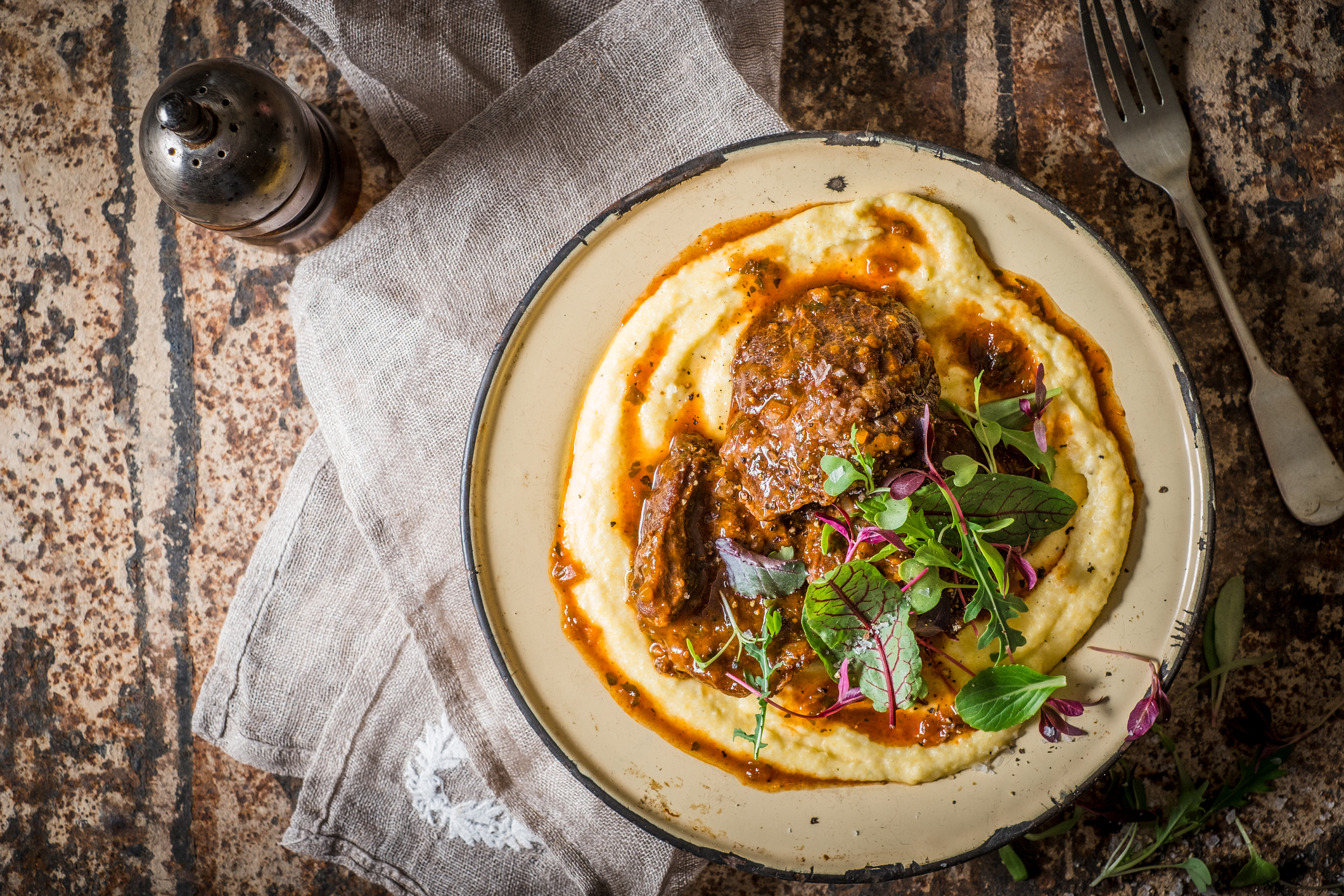 Polenta and sausage ragu