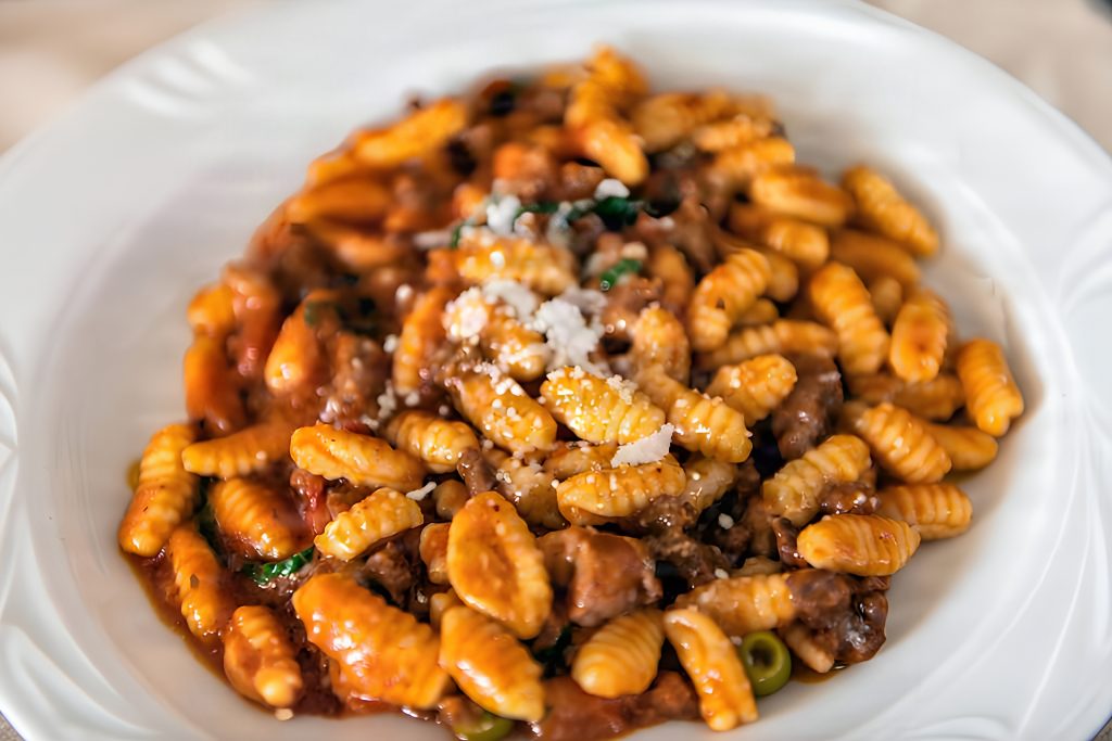 Sardinian Pasta with Olives and Ricotta Salata