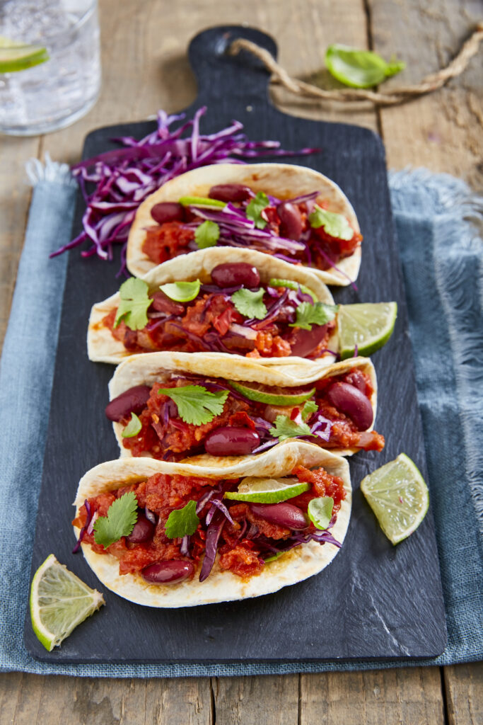 Tacos with Chili Beans
