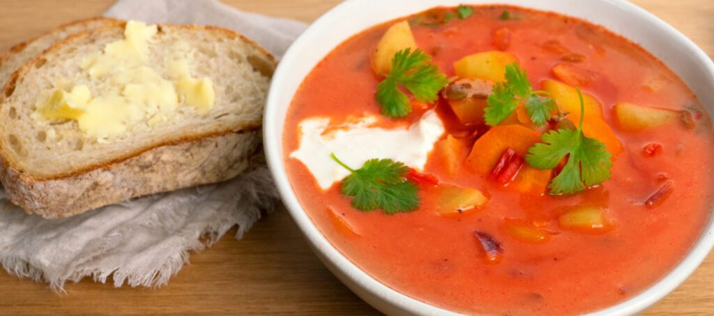 Tomato lentil soup Indian style