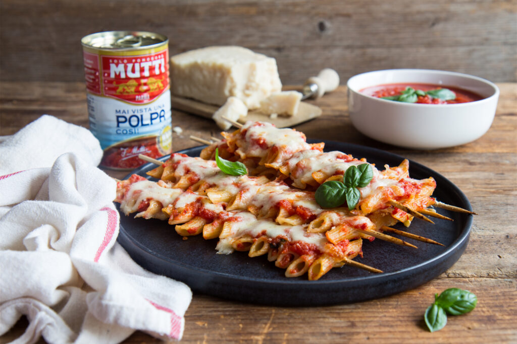 Tomato Pasta Skewers