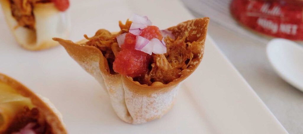 Pulled Pork Tortilla Tartlets