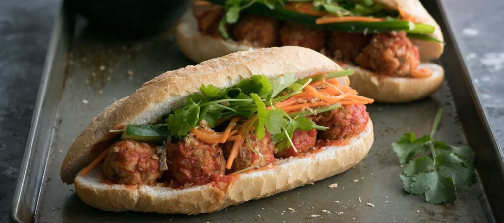 Vietnamese Banh Mi Meatballs