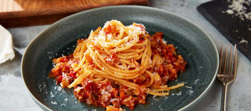 Vegetable spaghetti bolognese
