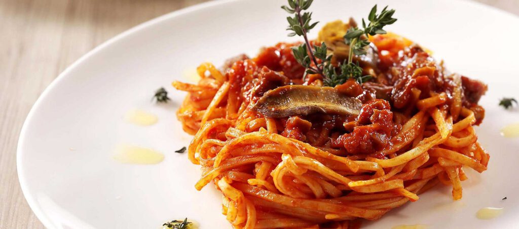 Tagliolini with porcini ragu