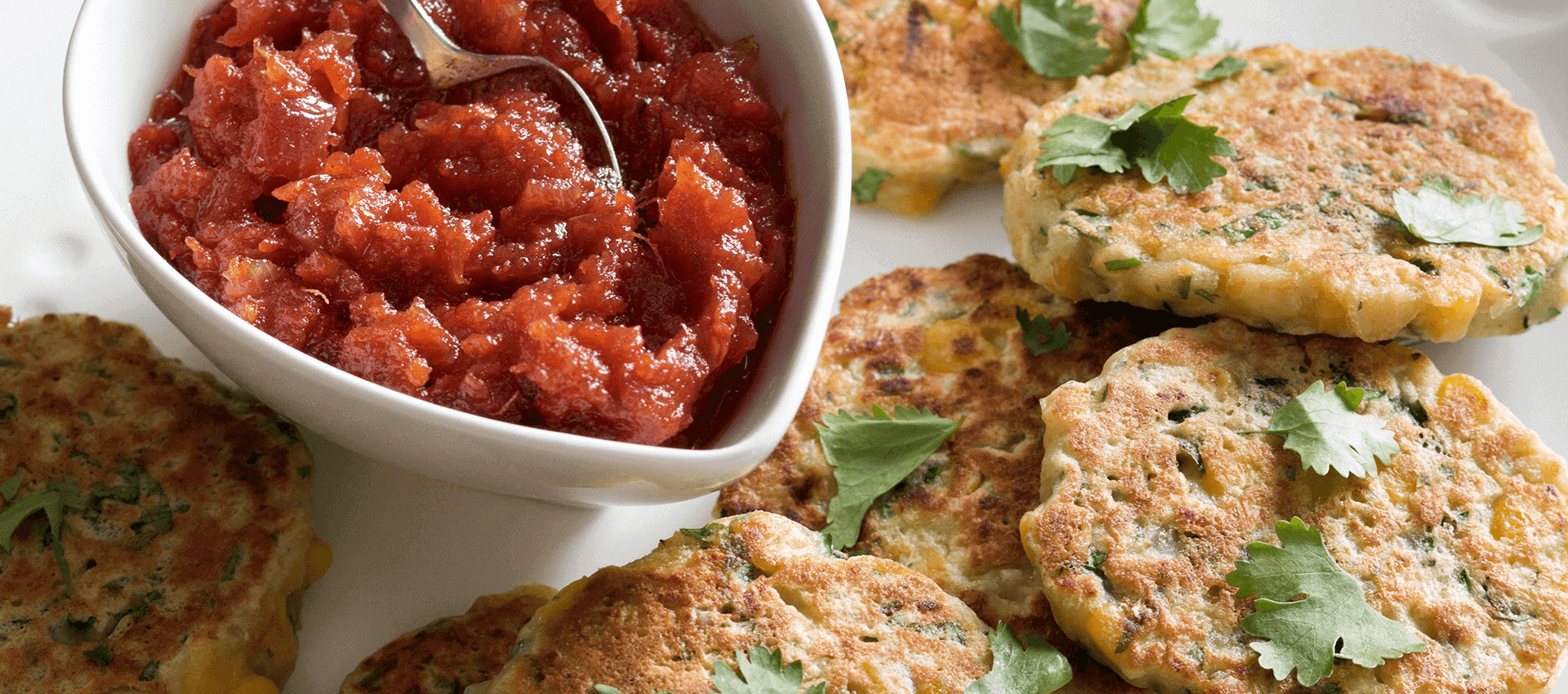 Zucchini Chickpea fritters with corn