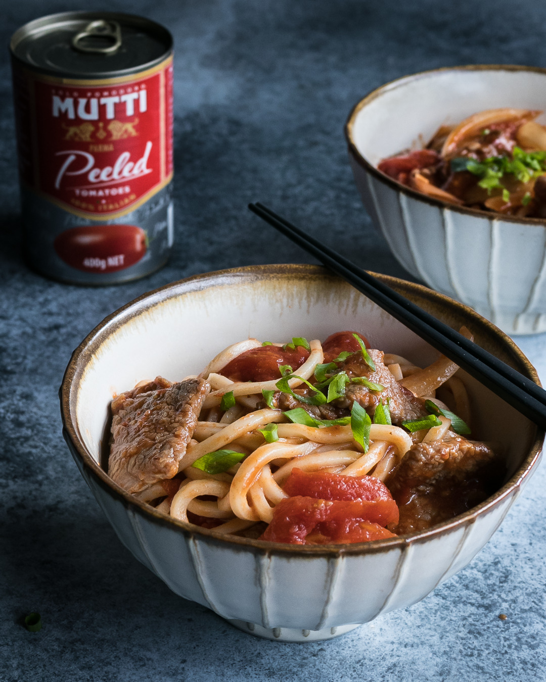 Tomato and Beef Stir Fry with Noodles