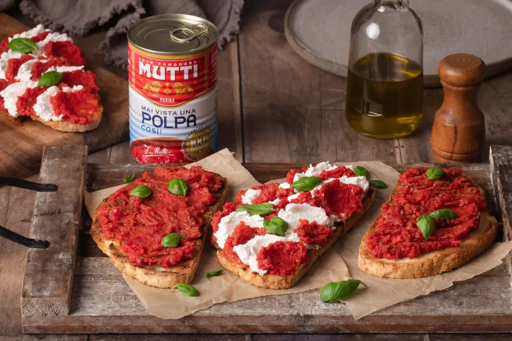 Bruschetta with ricotta cheese