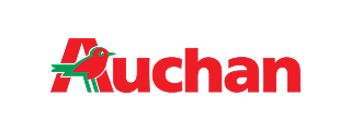 Auchan supermarket logo on a white background