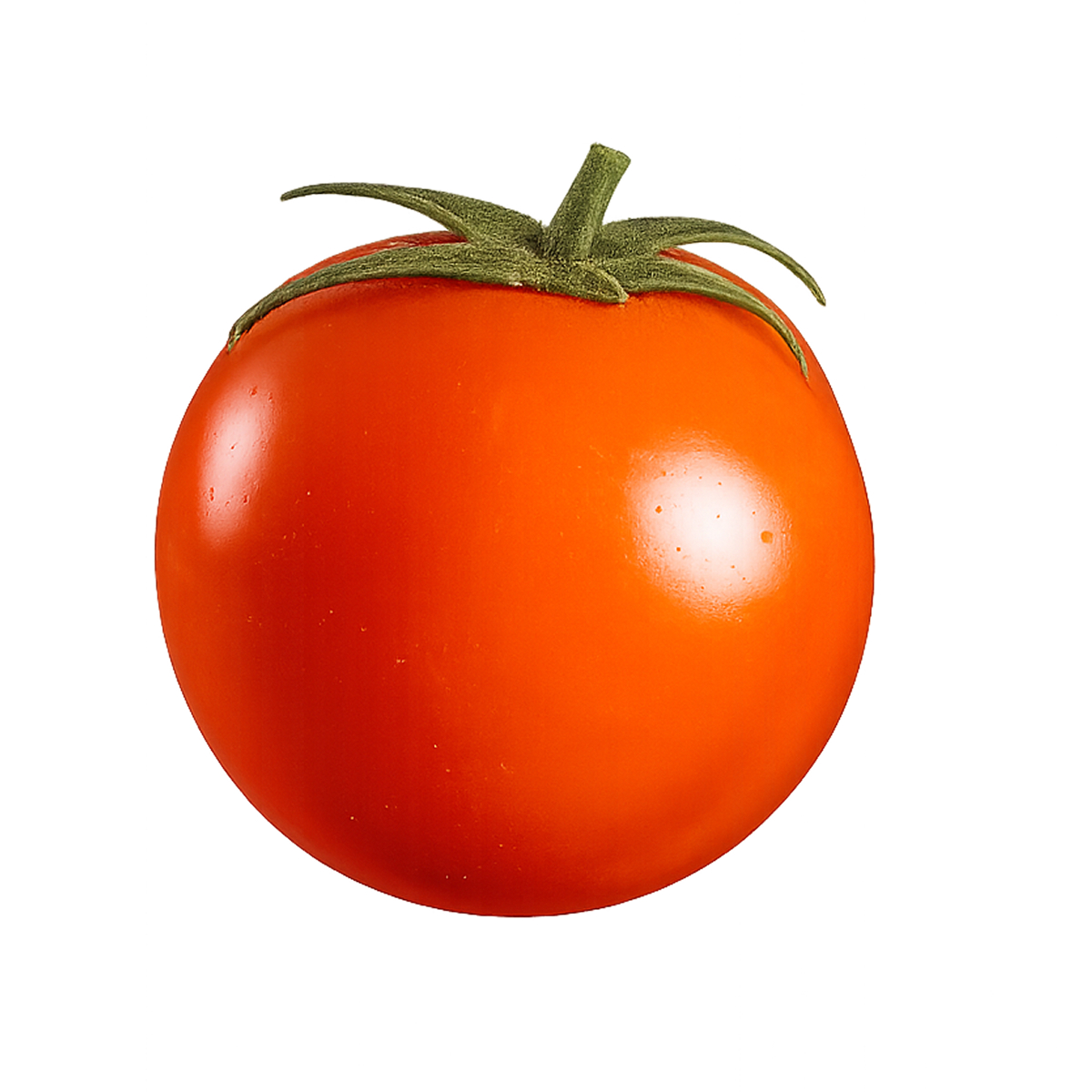 Round red Cherry Tomato on a white background