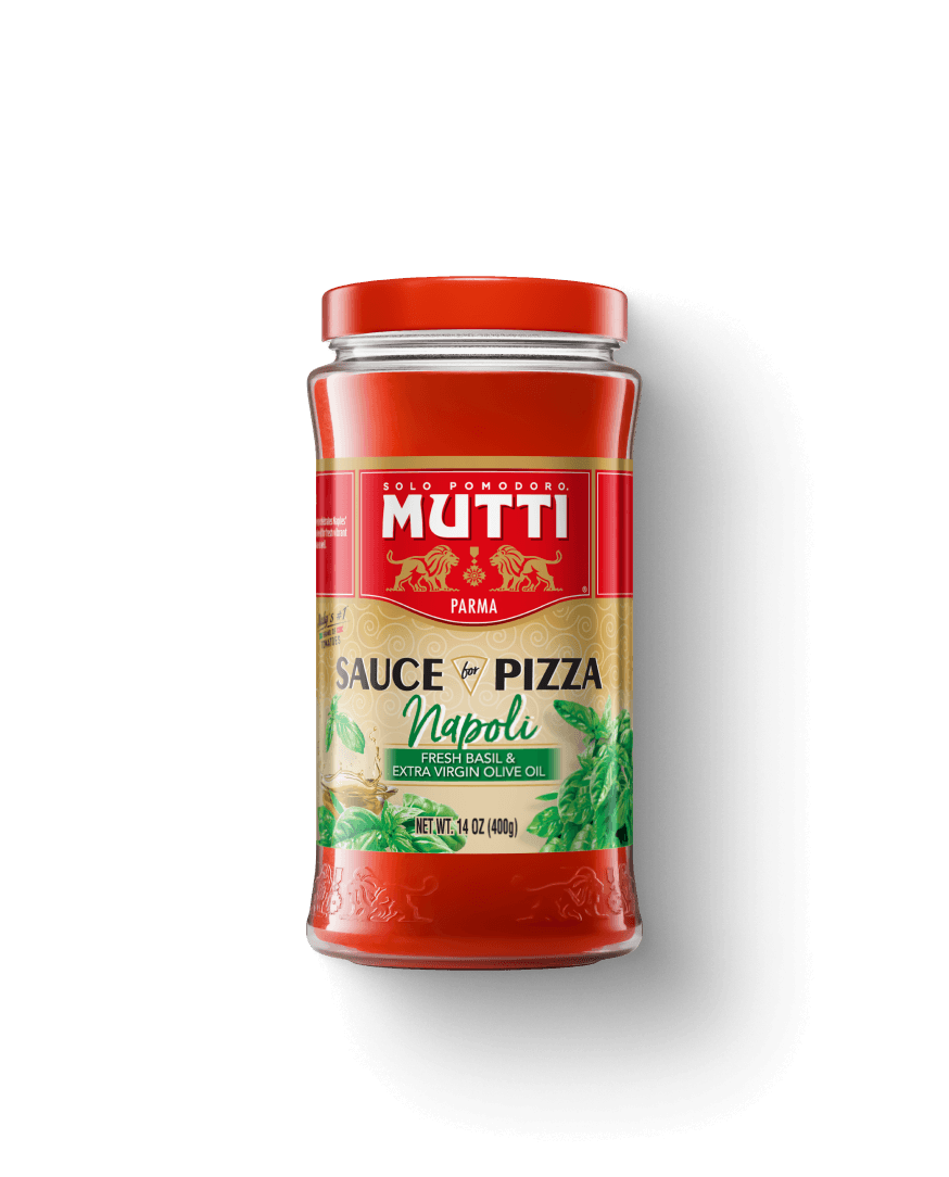Mutti Sauce for Pizza Napoli in a glass jar