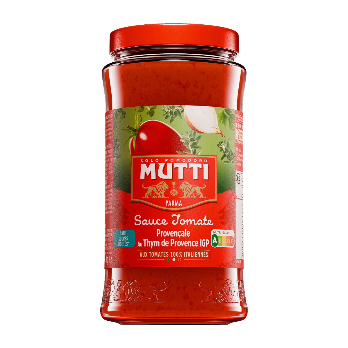 Mutti Pasta Sauce Provençale with Provence thyme in a glass jar