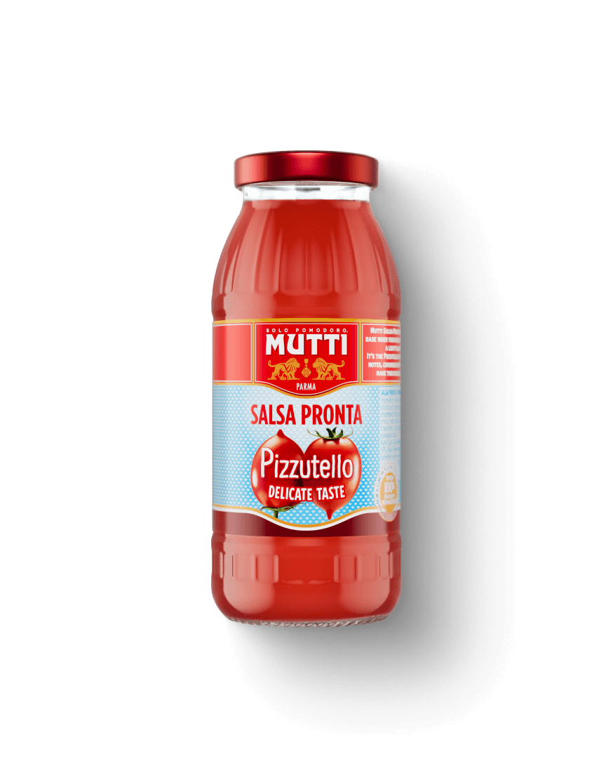 Mutti Salsa Pronta Pizzutello in a 300g glass bottle