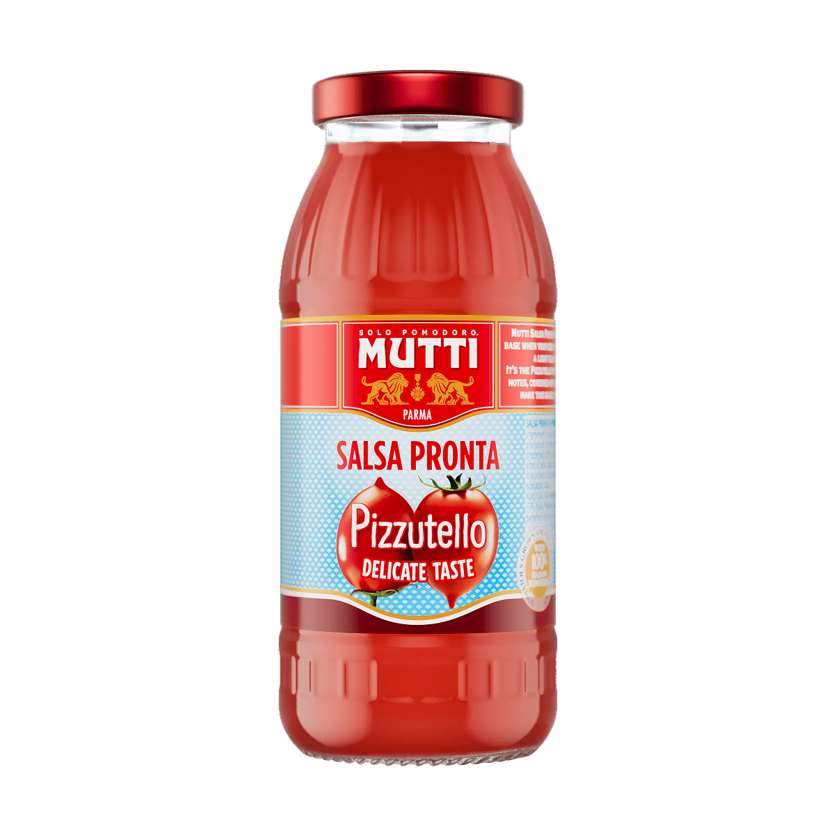 Mutti Pizzuttello Tomato Sauce in a 300g glass jar