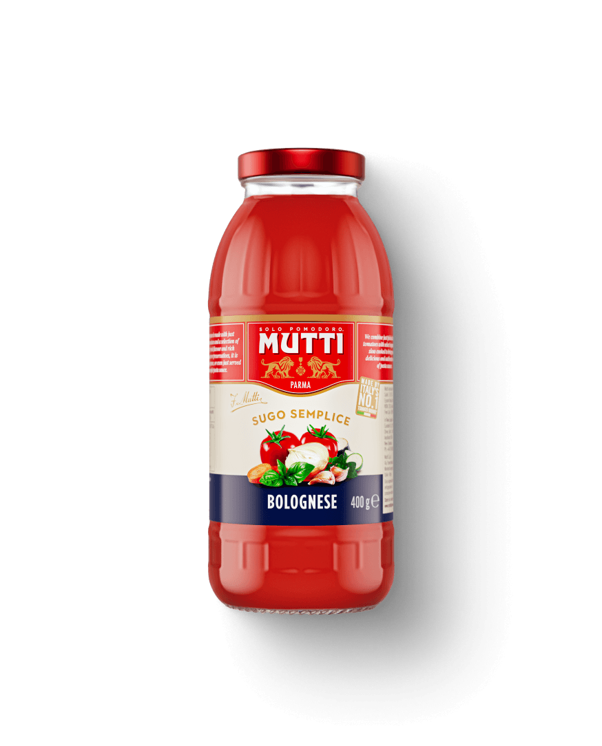 Mutti Sugo Semplice Bolognese in a 400g glass bottle