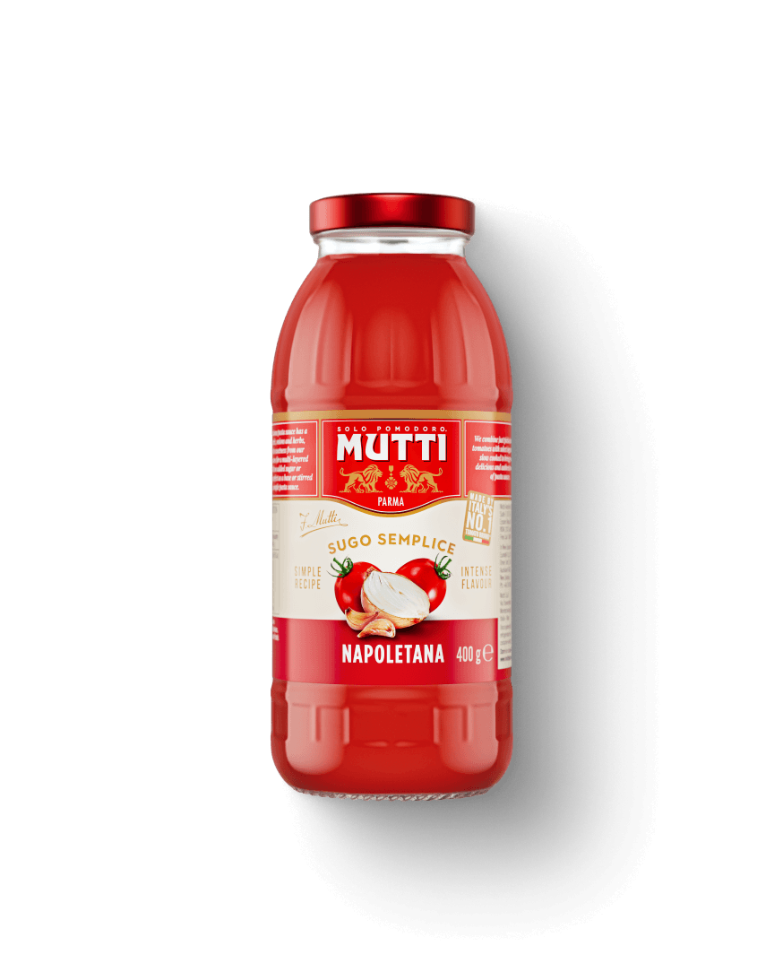 Mutti Sugo Semplice Napoletana in a 400g glass bottle