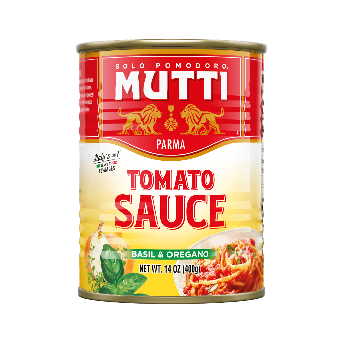 Mutti Tomato Sauce with Basil and Oregano in a 400g can