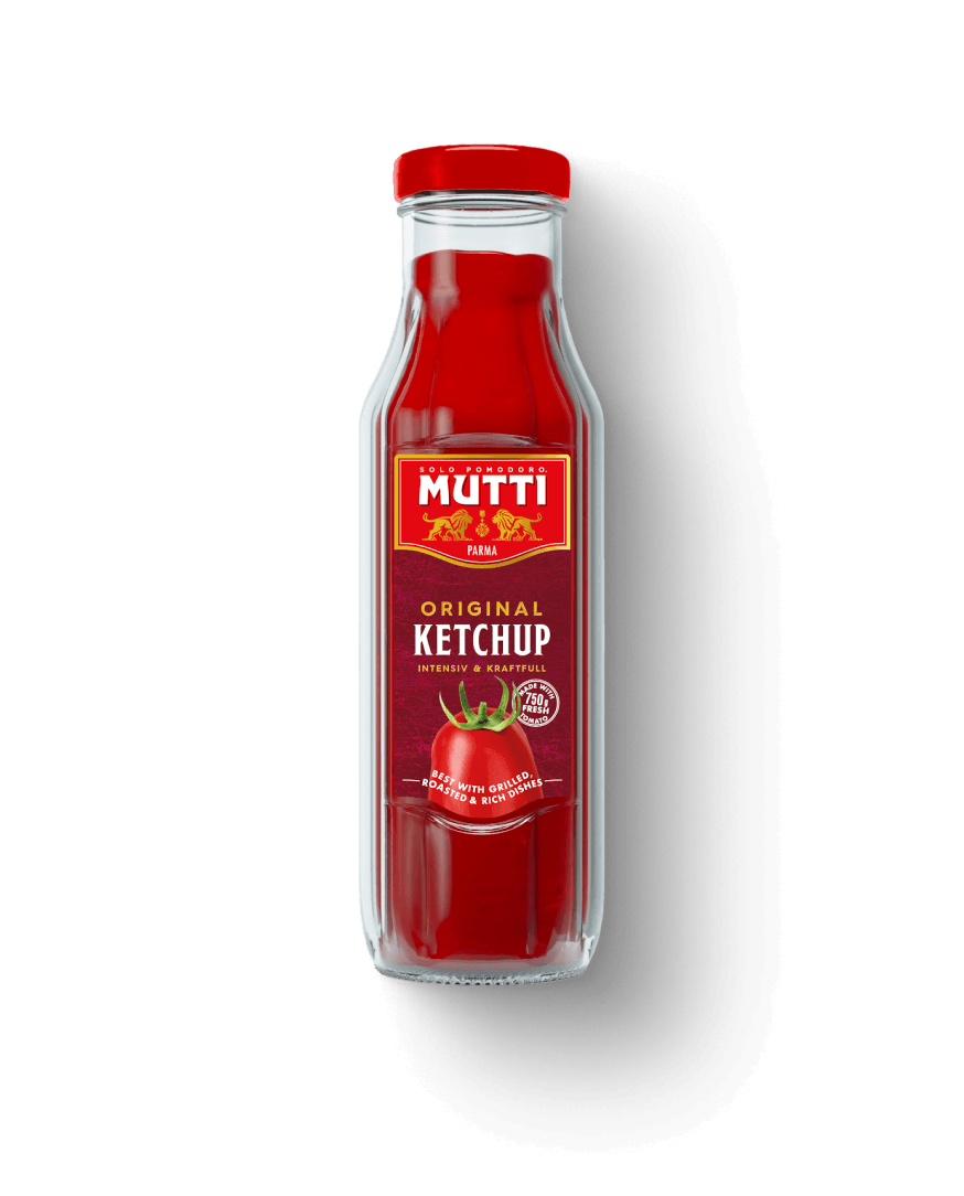 Mutti Original Ketchup in a glass bottle