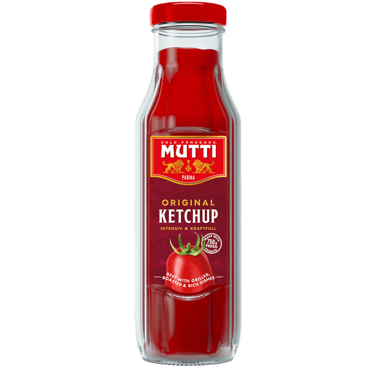 Mutti Original Ketchup in a glass bottle
