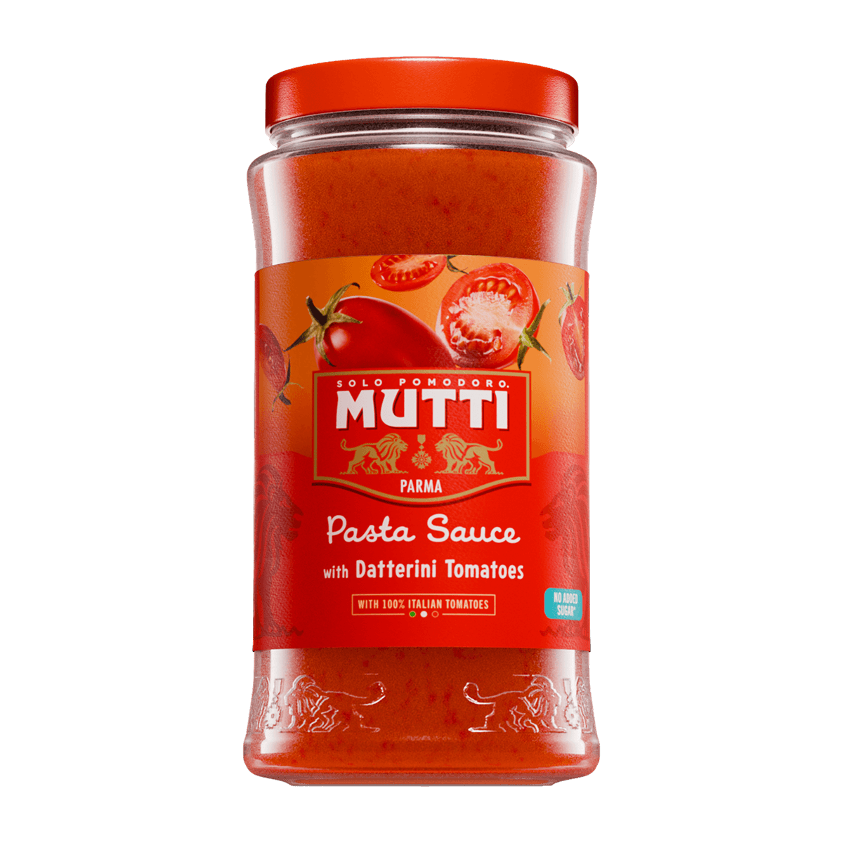Mutti Pasta Sauce with Datterini tomatoes in a 400g glass jar