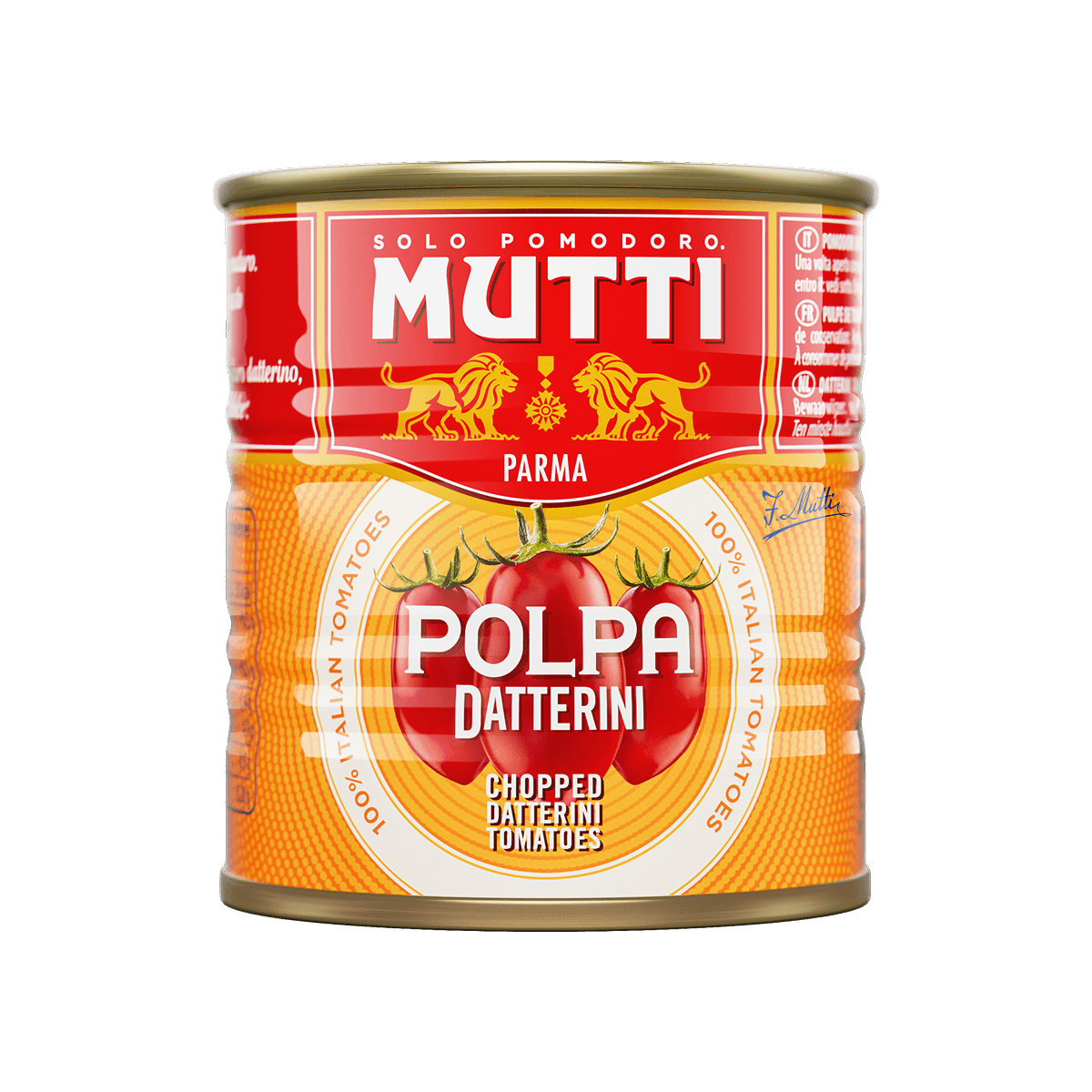 Mutti Polpa Datterini chopped tomatoes in a 300g can