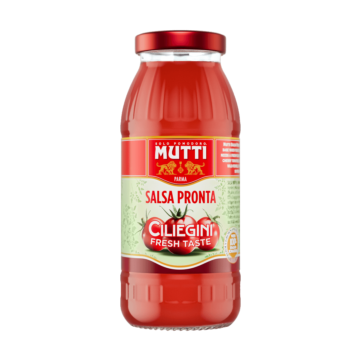 Mutti Cherry Tomato Sauce in a 300g glass jar