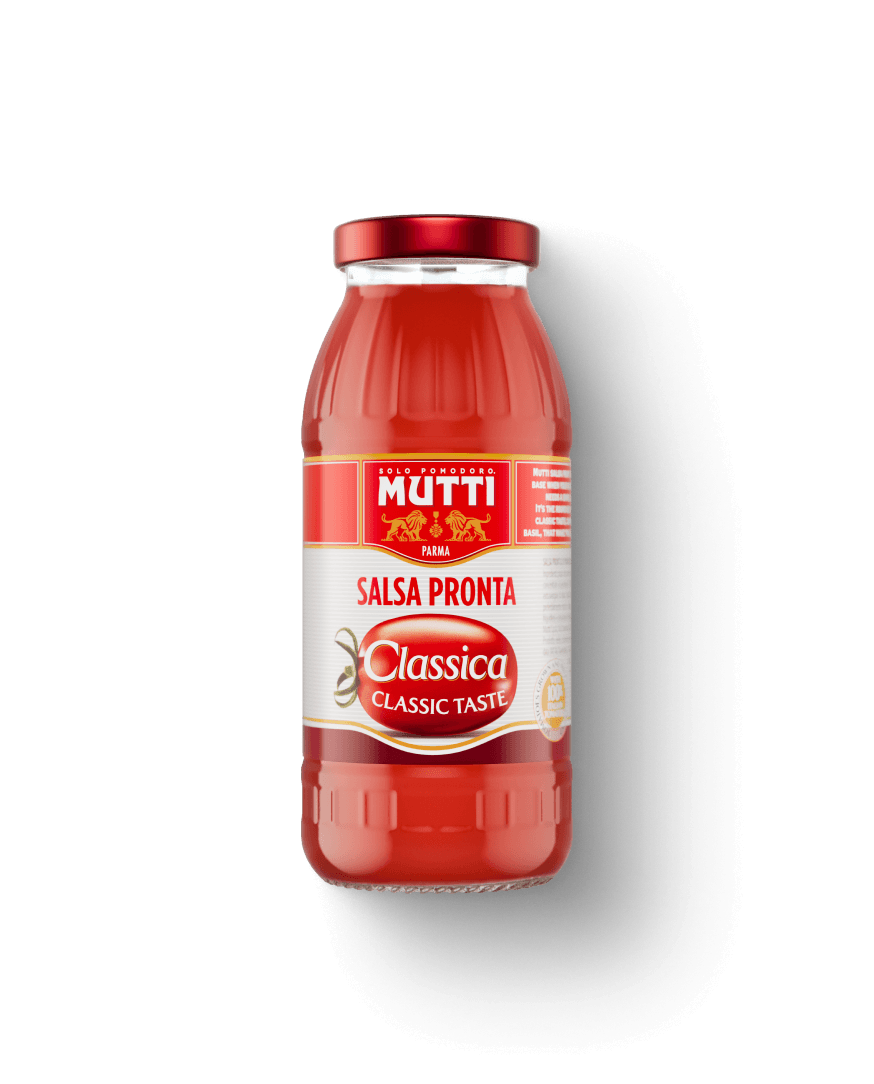Mutti Salsa Pronta Classica in a 300g glass bottle