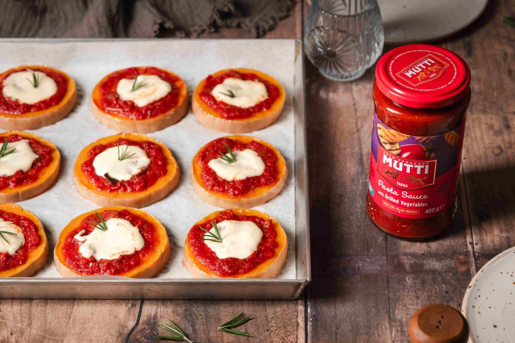 Pumpkin Mini Pizzas with Tomato Sauce