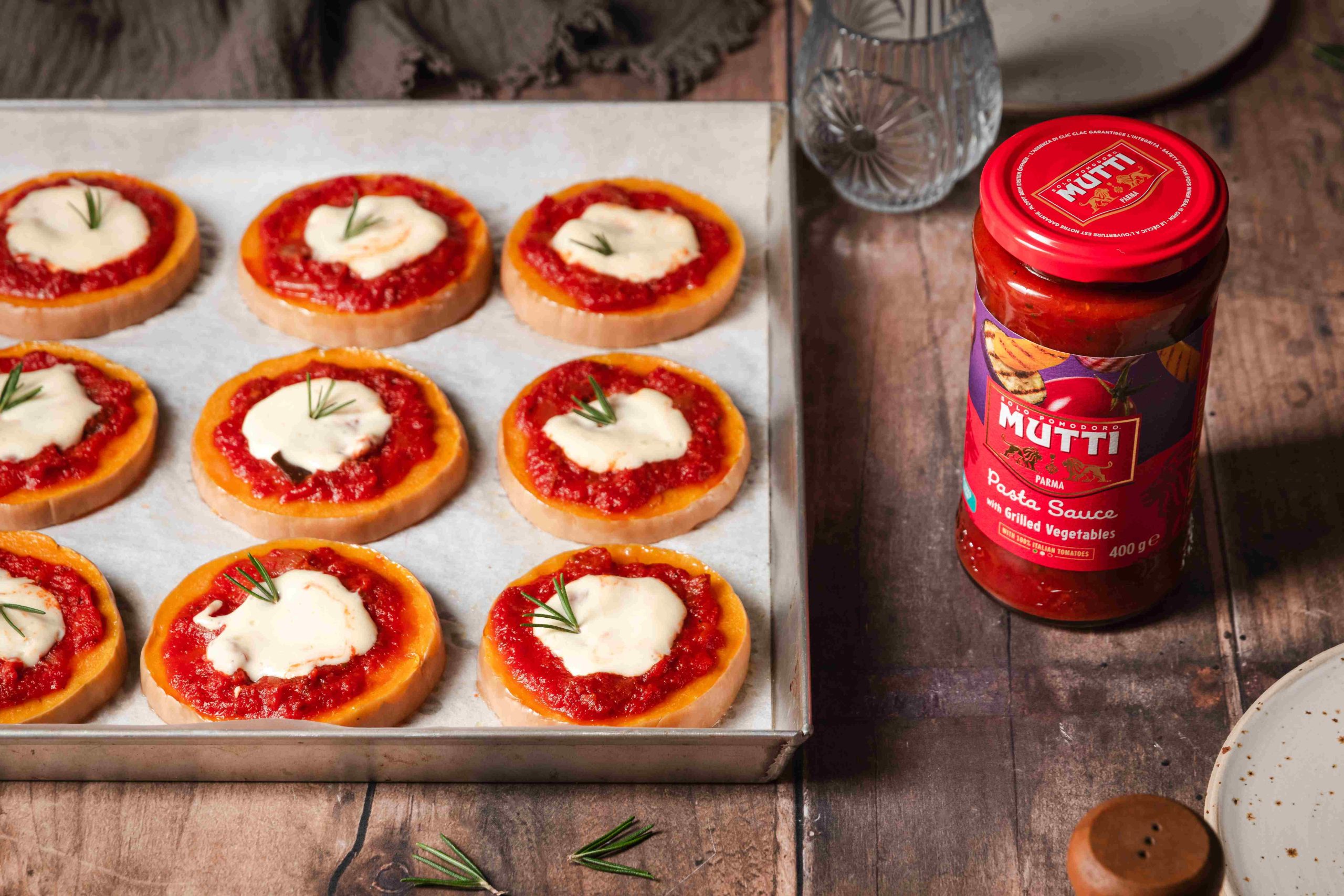 Pumpkin Mini Pizzas with Tomato Sauce