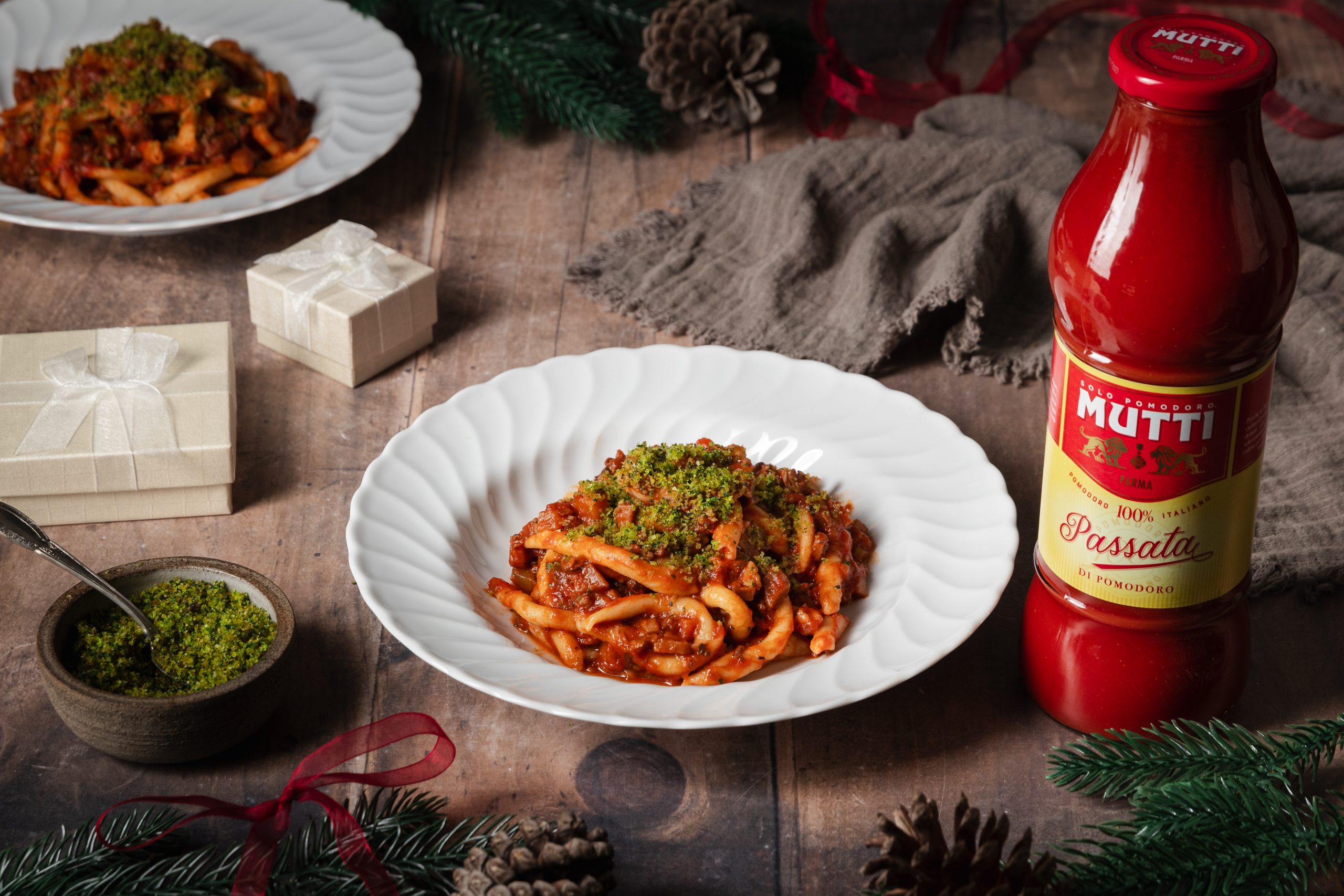 Strozzapreti with Mushroom Ragù and Herb-Infused Breadcrumbs