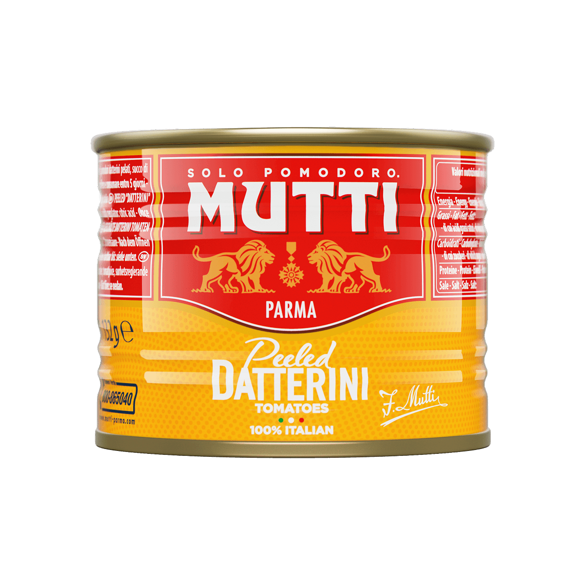 Mutti Peeled Baby Roma Tomatoes in a 210g can