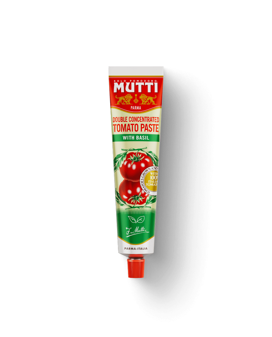 Mutti Double Concentrated Tomato Paste with Basil in a tube