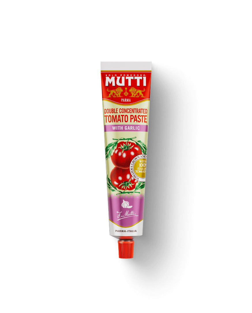Mutti Double Concentrated Tomato Paste with Garlic in a tube