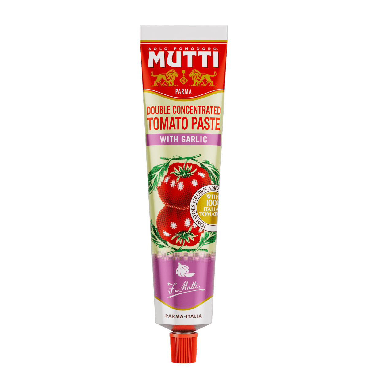 Mutti Double Concentrated Tomato Paste with garlic in a tube