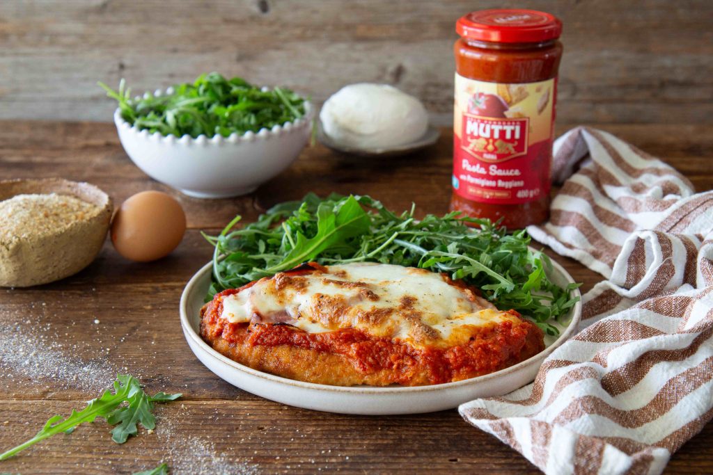 Chicken Parmesan Recipe with Tomato and Mozzarella